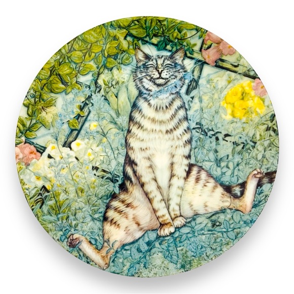 Collectors Plate Zoe’s Cats Plates Sniffer & Tarzan by Zoe Stokes - Picture 6 of 8